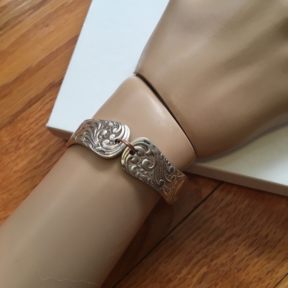 Vintage Jewelry - vintage silver plated spoon bracelet